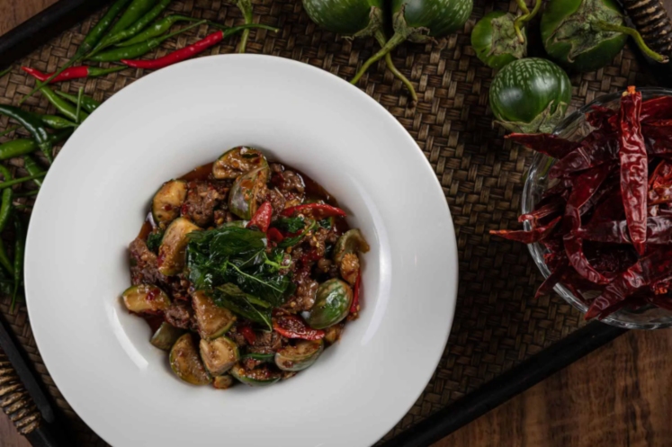Pad Pikeng Pa Nae – Thai Jungle Curry with beef and eggplant from Thai House